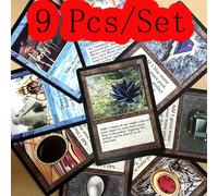 9 pezzi Carte proxy di Magic: The Gathering con nucleo nero, terre doppie, terre di richiamo, terre di shock Carta tessile
