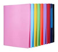 9 Pezzi Cartelletta Porta Documenti in Plastica a Due Tasche | Organizzatore Sottile e Robusto, per Aula e Ufficio, Nove Colori Disponibili, Gestione Ordinata dei Fogli