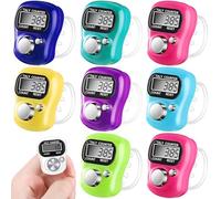 9 Pezzi Contatore elettronico Contatore di cifre Indicatore di cifre Contatore Digitale LCD (Rosso/Viola/Bianco/Rosa/Verde Chiaro/Blu/Blu Marino/Azzurro/Arancione)