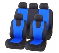 9 Pezzi Coprisedile per Auto Citroen C3 X 2024-2025 (Crossover SUV), Antiscivolo Traspirante Coprisedile in Set Completo di Accessori Interni,D Black Blue