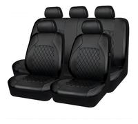 9 Pezzi Coprisedili Auto per Fiat Panda 2000-2024, Pelle Anteriori E Posteriori Copri Sedile Set Fodere Impermeabile Traspirante Interno Accessori,B/Black