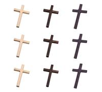 9 Pezzi Decorazione a Croce in Legno e Feste a Tema Religioso | Regalo Cristiano, Ornamento da Tavolo, Dettagli Vividi e Fine Lavorazione, per Amanti Dell’ispirazione Spirituale