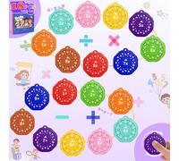 9 pezzi di Fidget Spinner matematici, giocattoli interattivi for bambini, giocattoli for bambini con nozioni matematiche for l'educazione precoce, for alleviare lo stress(18pcs-math Fidget Spinners)