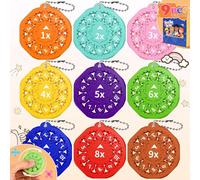 9 pezzi di Fidget Spinner matematici, giocattoli interattivi for bambini, giocattoli for bambini con nozioni matematiche for l'educazione precoce, for alleviare lo stress(Multiplicative+division)