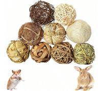 9 pezzi di giocattoli per attività di piccoli animali, varie palline per conigli, lepri, criceti, porcellini d'India, giocattoli per masticare e attività di dentizione, regalo di Natale, addestramento