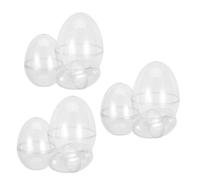 9 pezzi di uova di Pasqua: uova di plastica trasparente per lavori artigianali