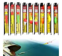 9 pezzi Galleggiante da Pesca Galleggiante galleggianti Bobbers Con piombino, lenza e amo (5#, 7#, 9#) Galleggianti da Pesca Mare Galleggianti Bobine Ganci Attrezzatur