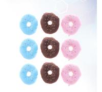 9 pezzi giocattolo da masticare per cani peluche a forma di ciambella con suono