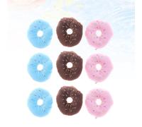 9 pezzi giocattolo da masticare per cani peluche a forma di ciambella con suono