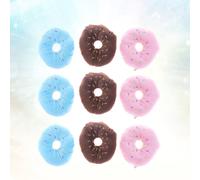 9 pezzi giocattolo da masticare per cani peluche a forma di ciambella con suono