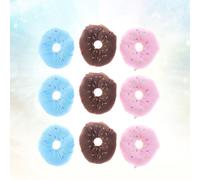 9 pezzi giocattolo da masticare per cani peluche a forma di ciambella con suono