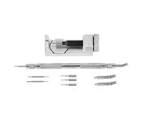9 pezzi kit di rimozione del collegamento del cinturino 'orologio strumento di riparazione 'orologio, Silver