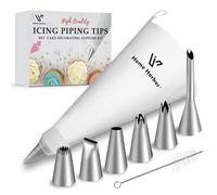 9 Pezzi Kit per Sac a Poche,Sac a Poche Senza Beccucci Facili da Usare e Pulire,Saccapoche Professionale Riutilizzabile Per Realizzare Decorazioni su Dolci,Torte,Cupcake e Biscott