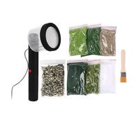 9 Pezzi Mini Floccaggio di Erba Statica, Applicatore Sei Colori per Floccatrice Applicatore ABS Modello di Architettura Micro Paesaggio