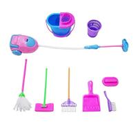 9-pezzi Mini Strumento di Pulizia, Set di Giocattoli per la Pulizia, Mobili per Casa delle Bambole, Accessori per Mini Casa delle Bambole, Set di Giocattoli per Ragazze e Bambini (Colori Casuali)