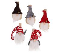 9 Pezzi Mollette di Legno Babbo Natale per Foto, Memo, Note, Carta | Decorazione Natalizia Creativa, Forma di Babbo Natale, Uso su Pacchi e Segnaposto Stile Casuale