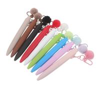 9 Pezzi Penna Retrattile Mini Portachiavi, Plastica, per Appunti | Formato Tascabile, Punta Fine e Fusto Corto, per Studenti, Agenda, Viaggio e Zaini