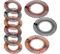 9 Pezzi Pettine Elastico Circolare Completo Pettine Rotondo Flessibile in Plastica Pettini per Capelli Fascia Donna Supporto Fascia per Donne, 3 Colori