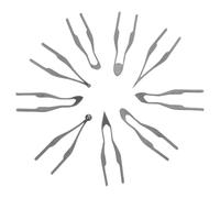 9 Pezzi Punte per Pirografo per Legno, Accessori per Pirografia Metalliche | Compatibili la Maggior Parte degli Strumenti, Linea Continua, per Pelle e Superfici Curve di Zucca