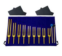 9 Pezzi Regolazione Forcelle Oro Alluminio Lega per Healing Chakra Suono Terapia