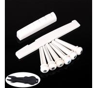 9 Pezzi/Set 6 Corda Chitarra Acustica Osso Ponte Pins & Sella Dado Accessori
