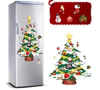 9 Pezzi Set di Magneti Albero Pupazzo di Neve Set di Magneti dell'Albero di Natale Adesivi Magnetici dell'Albero di Natale Frigorifero di Natale per Frigorifero di Natale