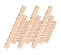 9 Pezzi Set di Righelli in Legno Kaki, Leggeri, per Disegno | Copertura Multi Misura, per Artisti e Studenti, su Carta e Cartoncino, Uso Casa e Tavolo da Disegno