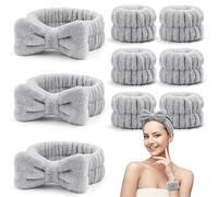 9 Pezzi Set Fasce e Polsini, Fascia for Lavare il Viso for Trucco Fascia Elastica for Polso - Fasce for la Cura della Pelle Fuzzy Spa Fascia for Capelli for Donna Trucco Capelli Lavaggio Viso Doccia /