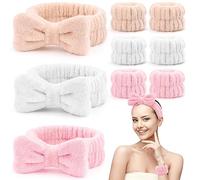9 Pezzi Set Fasce e Polsini, Fascia for Lavare il Viso for Trucco Fascia Elastica for Polso - Fasce for la Cura della Pelle Fuzzy Spa Fascia for Capelli for Donna Trucco Capelli Lavaggio Viso Doccia /