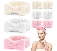 9 Pezzi Set Fasce e Polsini, Fascia for Lavare il Viso for Trucco Fascia Elastica for Polso - Fasce for la Cura della Pelle Fuzzy Spa Fascia for Capelli for Donna Trucco Capelli Lavaggio Viso Doccia /