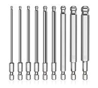 9 pezzi Set Inserti Punte Avvitatore Magnetiche Gambo 10mm, 1/4 Pollice kit Inserti Lunghi per Avvitatori, Testa Esagonale Accessori Trapano Avvitatore (Taille: H1,5/2/2,5/3/4/5/6/8/10mm) (9)