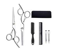 9 pezzi/set kit di forbici da parrucchiere professionali forbici per taglio di capelli spazzola per capelli clip per capelli capo pettine di bellezza