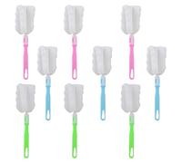 9 Pezzi Spazzola Spugna per Biberon 27,8x6 cm - Spazzole Regolabili Multifunzionali per la Pulizia di Bottiglie, Tazze e Teiere,(in Blu, Verde e Rosa) spazzola di pulizia della spugna