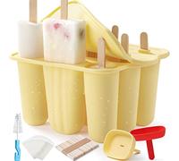 9 Pezzi Stampi Ghiaccioli, MEETRUE Stampi per Ghiaccioli in Silicone Senza BPA Ghiaccioli Stampo Riutilizzabili Formine per Ghiaccioli Silicone Stampi per Gelato Stampo Ghiaccioli per Bambini Adulti