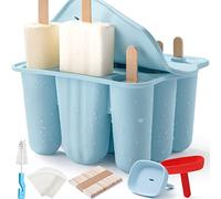 9 Pezzi Stampi Ghiaccioli, MEETRUE Stampi per Ghiaccioli in Silicone Senza BPA Ghiaccioli Stampo Riutilizzabili Formine per Ghiaccioli Silicone Stampi per Gelato Stampo Ghiaccioli per Bambini Adulti
