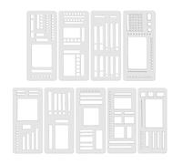 9 Pezzi Stencil Per Planner - Bullet Journal - Strumenti Di Disegno Per Stencil, Accessori Per Diari, Adatti Per Agende, Liste Di Cose Da Fare E Layout Creativi Per Quaderni