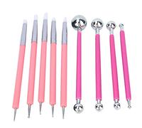 9 pezzi Strumenti per scolpire argilla, strumenti per punteggiatura stilo a sfera modellazione di sculture in terracotta per pittura su roccia, ceramica, argilla, modellistica, goffratura, arte(#2)