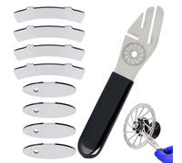 9 Pezzi Strumenti Velo,Freno A Disco Mountain Bike,Strumento Freno Disco Velo Chiave Di Regolazione Del Disco,Strumento Di Raddrizzamento Del Disco Del Freno,8 Pastiglie Del Freno A Disco Per Le