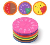 9 pezzi Strumento didattico per frazioni, forma rotonda in EVA, strumento Montessori per lo sviluppo educativo precoce della matematica, giocattolo STEM, regali di Natale, articoli essenziali per Nata