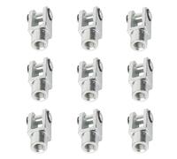 9 pezzi, testa forcella per cilindro ad aria compressa, filettatura interna M6 x 1, giunto a Y in metallo, ideale per impianti automatici e connettori per pistone