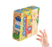 9-Piece Children's Building Block Toy - Six-Sided For | Educational Assembly Blocks For Kindergarten | Early Learning Brain Development Toy