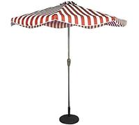 9 piedi/2,7 m di ombrello a strisce patio in parasole all'aperto, ombrello parasol solare for giardino, ponte, cortile e tavolo da piscina ombrello(A)