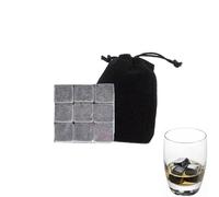 9 pietre da Whisky in granito, eleganti cubetti di ghiaccio riutilizzabili per conservare l'aroma dei tuoi alcol