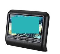 9 Pollici Auto Sedile Posteriore Poggiatesta Display LCD Lettore Multimediale Mp3/mp4 Gioco Trasmettitore FM Telecomando DVD Monitor(AV Black)