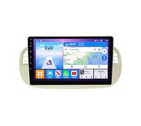 9 Pollici Senza Fili Autoradio 2 din Android 14 per Fiat 500 2007-2015 con Car Play senza fili Telecamera Posteriore Comandi al volante Bluetooth GPS(Silver,X20(2+32G))