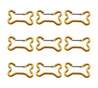 9 portachiavi a forma di osso in alluminio a forma di moschettone, clip per esterni, campeggio, portachiavi, gancio, bottiglia d'acqua, fibbia sospesa, gancio per borse resistenti, gancio con fibbia