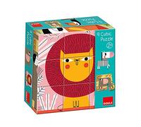 Goula 9 puzzle cubi sul tema degli Animali della Giungla per Bambini a partire dai 2 anni, Multicolore, S, 53469