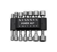 9 pz/14 pz/set 5 mm-13 mm Bussole esagonali Ugelli a manicotto Set di cacciaviti Set di punte Set di utensili Chiavi a bussola Per Bussole(Gray-14PCS)