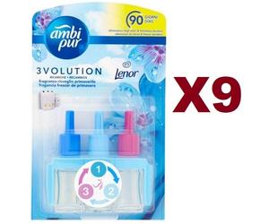 9 PZ AMBIPUR 3VOLUTION ELETTRICO RICARICA 21ML RISVEGLIO PRIMAVERILE DEO AMBIENT