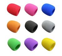 9 Pz colorati Spugna microfono, Antivento microfono, Custodia protettiva in schiuma,Coperture per Microfono per rendere il microfono antipolvere, a prova di caduta,antibatterico e antivento (9 colori)